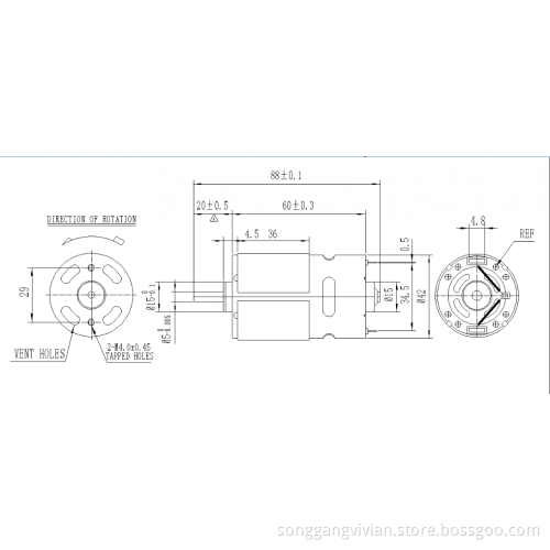 China brand dc motor RS-755PH 24V with high speed for Medical equipment